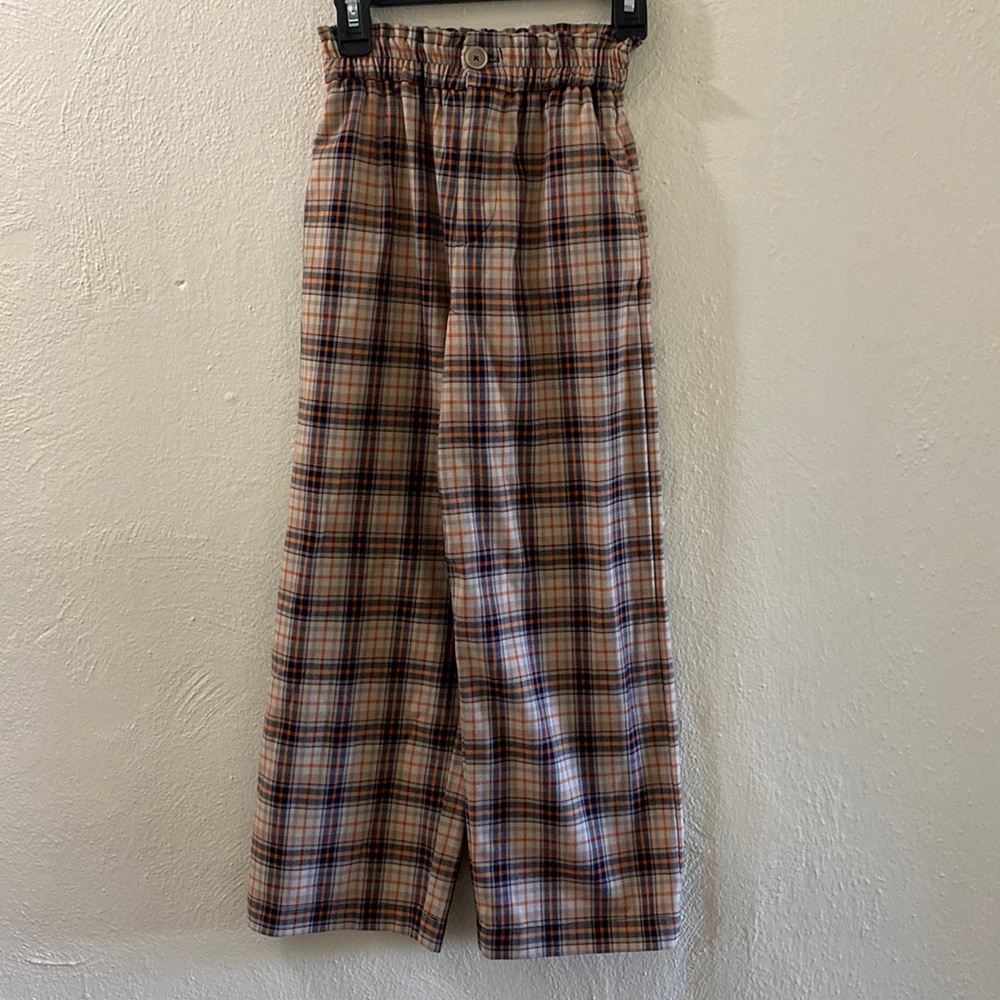 Zara Kids Plaid Pants capri Style SIZE 9